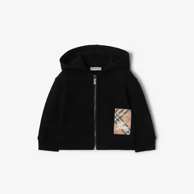 BURBERRY BURBERRY CHILDRENS CHECK LABEL COTTON ZIP HOODIE