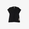 Burberry Childrens Check Label Wool Blend Cape In Black