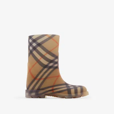 BURBERRY BURBERRY CHILDRENS CHECK RUBBER MARSH HIGH BOOTS