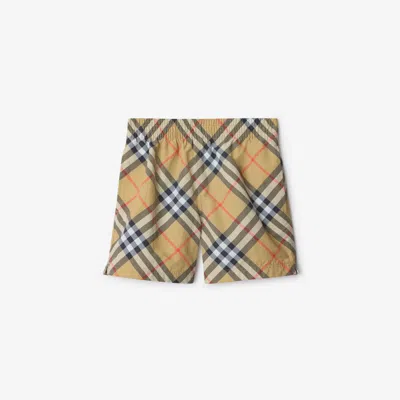 BURBERRY BURBERRY CHILDRENS CHECK SWIM SHORTS