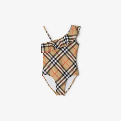 BURBERRY BURBERRY CHILDRENS CHECK SWIMSUIT