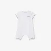 Burberry Childrens Check Trim Cotton Playsuit