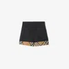 Burberry Kids'  Childrens Check Turn-up Cotton Shorts In Blue