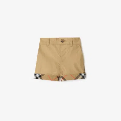 BURBERRY BURBERRY CHILDRENS CHECK TURN-UP COTTON SHORTS