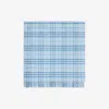 Burberry Childrens Check Wool Baby Blanket In Blue