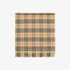 Burberry Childrens Check Wool Baby Blanket In Brown