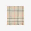 Burberry Childrens Check Wool Baby Blanket In Pale Stone