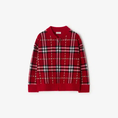 BURBERRY BURBERRY CHILDRENS CHECK WOOL BOMBER JACKET