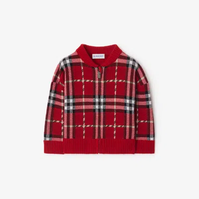 BURBERRY BURBERRY CHILDRENS CHECK WOOL BOMBER JACKET