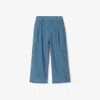 Burberry Ekd Corduroy Trousers In Alloy Blue
