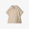 Burberry Cotton Cape In Pale Stone