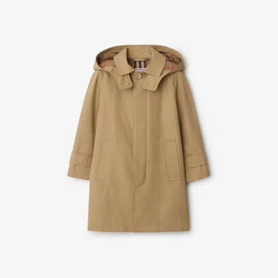 BURBERRY BURBERRY CHILDRENS COTTON HOODED CAR COAT