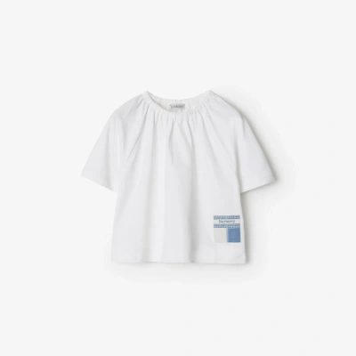 Burberry Kids'  Childrens Cotton T-shirt In White