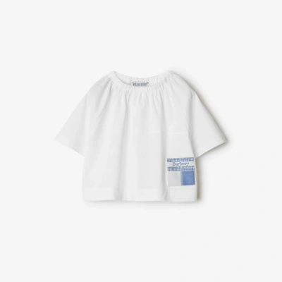 Burberry Kids'  Childrens Cotton T-shirt In White