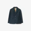 Burberry Cotton Tailored Jacket In Blue