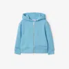 Burberry Childrens Cotton Zip Hoodie In Lizard