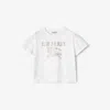 Burberry Childrens Crystal Ekd Cotton T-shirt In White