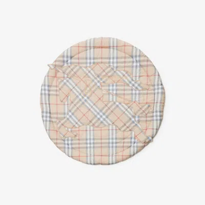 Burberry Childrens Ekd Check Cotton Playmat In Neutral