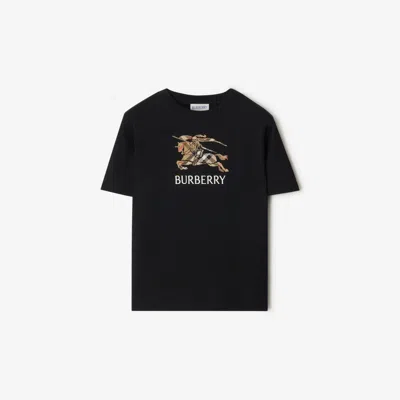 BURBERRY BURBERRY CHILDRENS EKD CHECK COTTON T-SHIRT