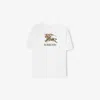 Burberry Ekd Check Cotton T-shirt In White