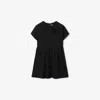Burberry Logo-embossed Cotton Dress In Black