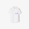 Burberry Embroidered Shirt In White