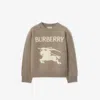 Burberry Childrens Ekd Wool Cashmere Sweater In Brown
