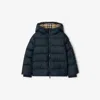 Burberry Down Jacket In Blue