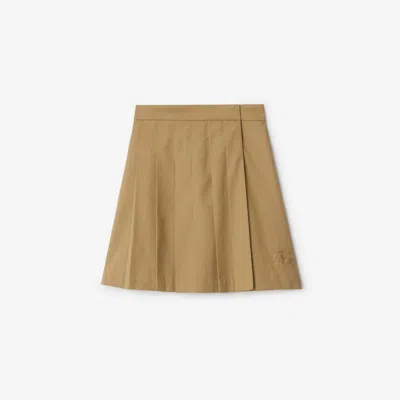 BURBERRY BURBERRY CHILDRENS PLEATED COTTON BLEND SKIRT