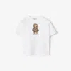 Burberry Puffer Bear Cotton T-shirt In White
