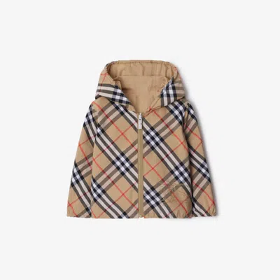 BURBERRY BURBERRY CHILDRENS REVERSIBLE CHECK COTTON BLEND JACKET