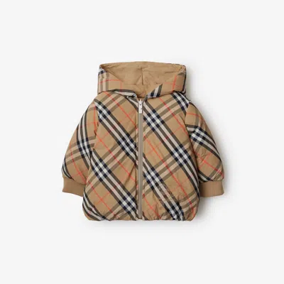 BURBERRY BURBERRY CHILDRENS REVERSIBLE CHECK NYLON PUFFER JACKET