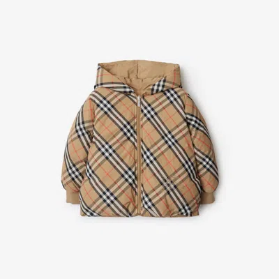 BURBERRY BURBERRY CHILDRENS REVERSIBLE CHECK NYLON PUFFER JACKET