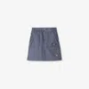 Burberry Childrens Striped Denim Skirt In Blue