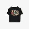 Burberry Thomas Bear And Friends Cotton T-shirt In Black
