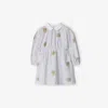 Burberry Thomas Bear Striped Cotton Dress