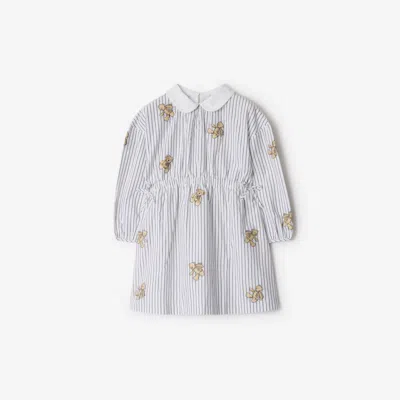 BURBERRY BURBERRY CHILDRENS THOMAS BEAR STRIPED COTTON DRESS