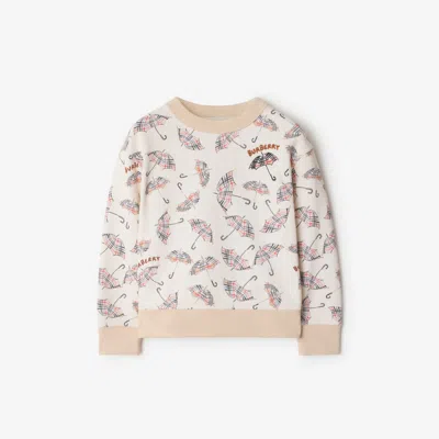 Burberry Kids'  Childrens Umbrella Cotton Sweatshirt In Neutral