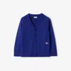 Burberry Ekd-embroidered Wool Cardigan In Knight