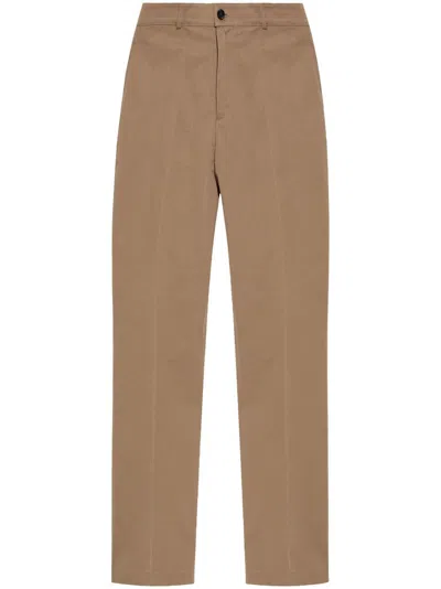 Burberry Classic Cotton Trousers For Men In Linden