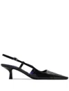 BURBERRY BLACK CHISEL 50 PERFORATED PUMPS