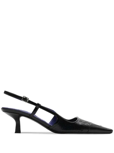 Burberry Black Chisel 50 Perforated Pumps