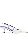Burberry Chisel Sling Back Pump In Weiss