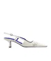 Burberry Chisel Sling Back Pump In White