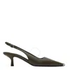 Burberry Chisel Buckle Fastening Leather Pumps
