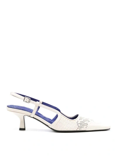 Burberry Chisel Slingback Pumps 50 In White