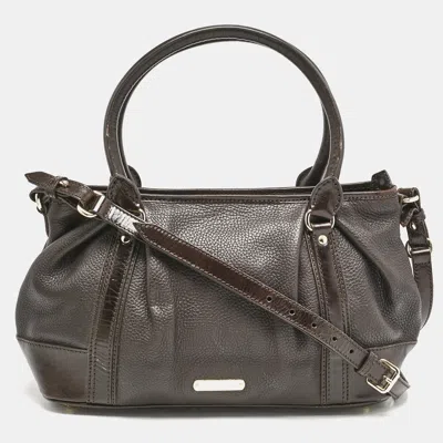 Pre-owned Burberry Choco Brown Leather Shoulder Bag