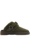 Burberry Chubby Slack-heeled Muller Shoes In Green