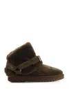 Burberry Man Ankle Boots Military Green Size 9 Shearling In Green
