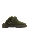 Burberry Chubby Slack-heeled Muller Shoes In Black